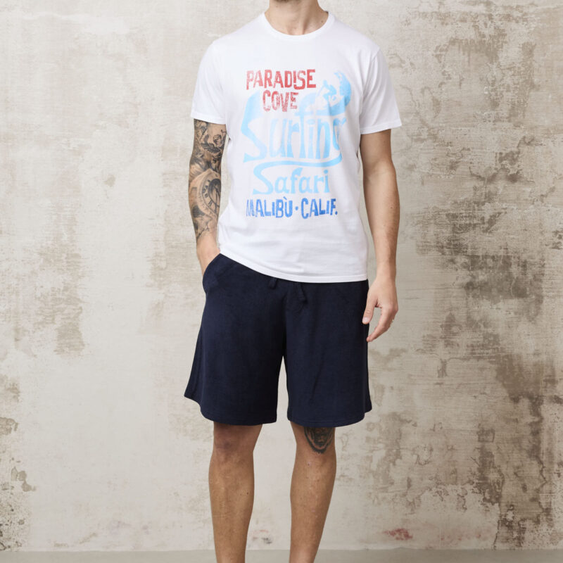 pvnk 1422 Men's White Surfing Graphic T-Shirt - Casual & Stylish Tee