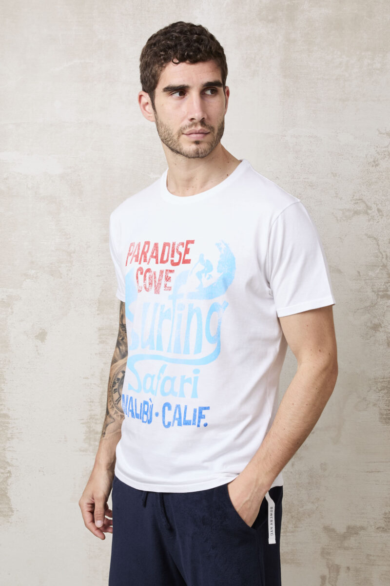 pvnk 1422 Men's White Surfing Graphic T-Shirt - Casual & Stylish Tee - Image 2