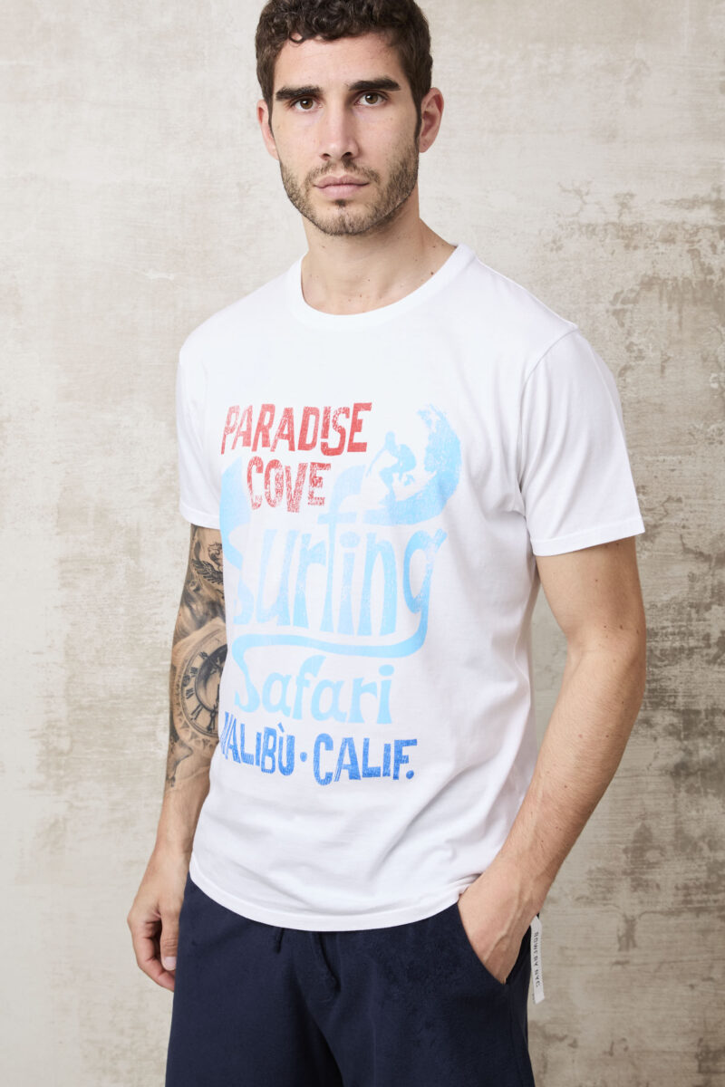 pvnk 1422 Men's White Surfing Graphic T-Shirt - Casual & Stylish Tee - Image 5