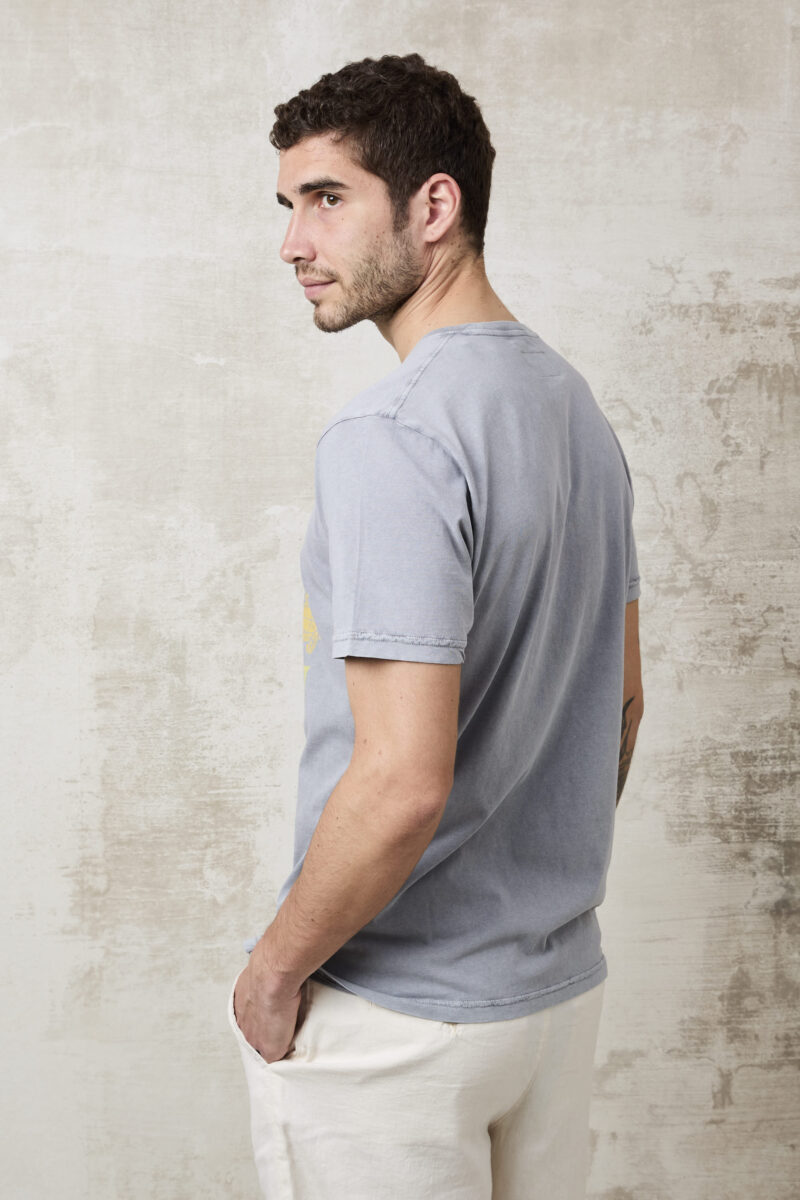 Bowery Nyc 1415 T-Shirt Macchina grigia - Image 4