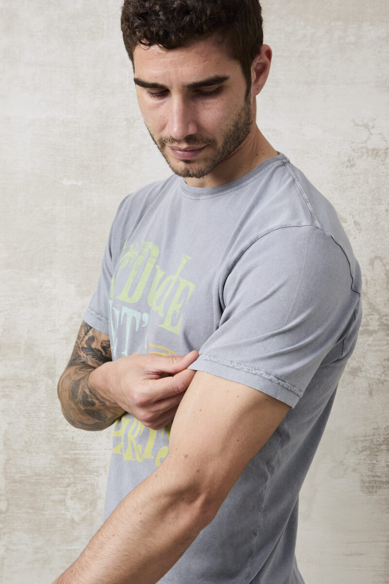 Bowery Nyc 1415 T-Shirt Macchina grigia - Image 5
