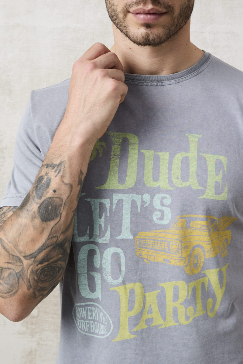 Bowery Nyc 1415 T-Shirt Macchina grigia - Image 6