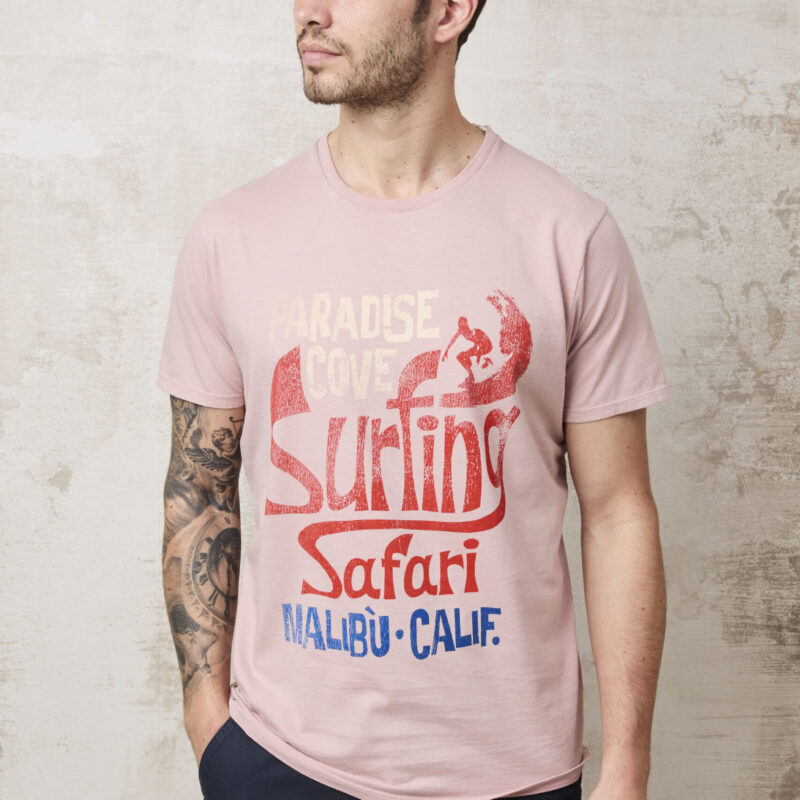 pvnk 1420 Men's Pink Surfing Graphic T-Shirt - Casual & Stylish Tee