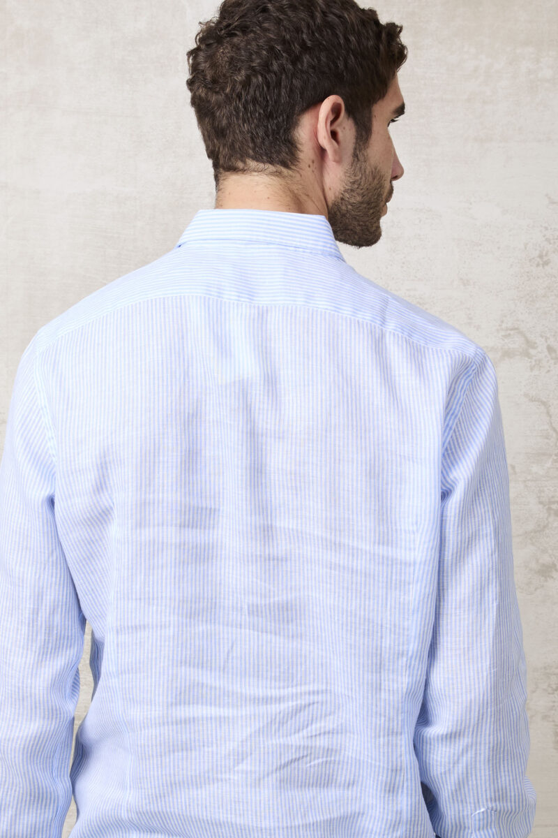 pvnk 1481 Men's Blue Striped Shirt - Stylish & Comfortable Casual Shirt - Image 5