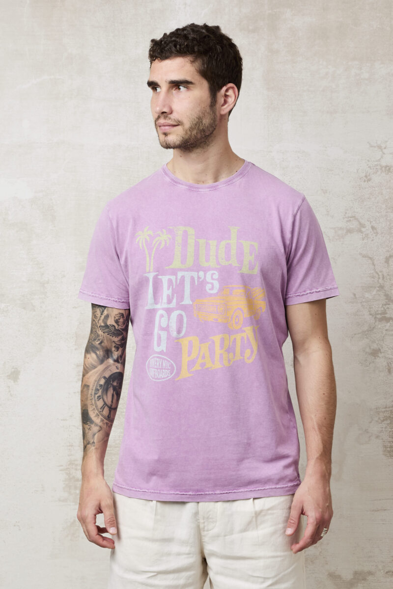 Bowery Nyc 1414 T-Shirt Macchina lilla - Image 2