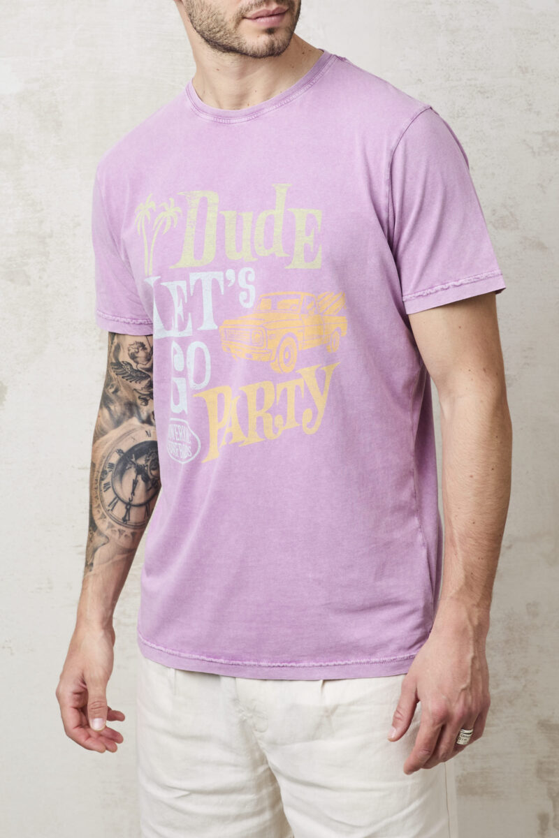 Bowery Nyc 1414 T-Shirt Macchina lilla - Image 3