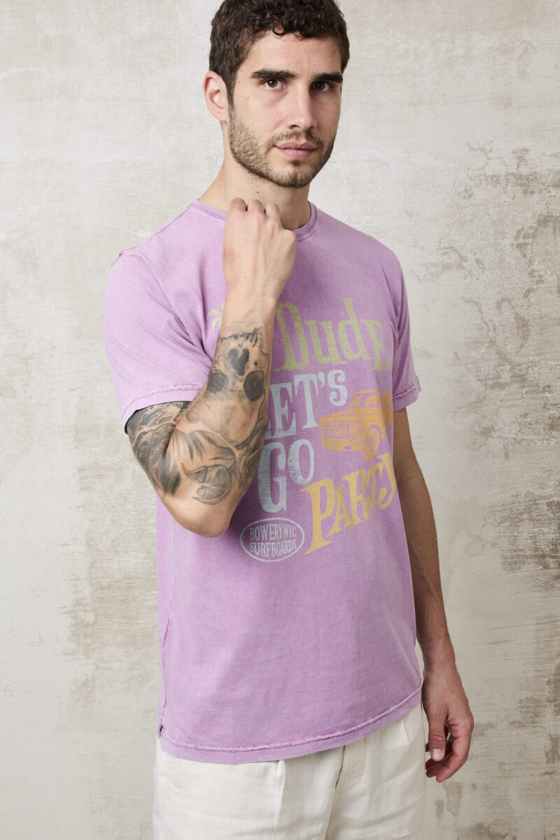 Bowery Nyc 1414 T-Shirt Macchina lilla - Image 4