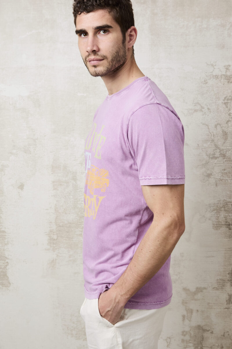Bowery Nyc 1414 T-Shirt Macchina lilla - Image 6