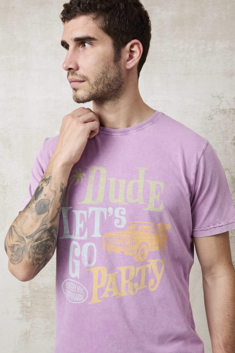 Bowery Nyc 1414 T-Shirt Macchina lilla