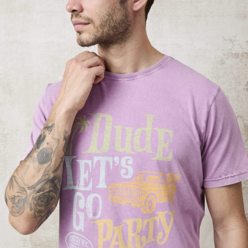 Bowery Nyc 1414 T-Shirt Macchina lilla