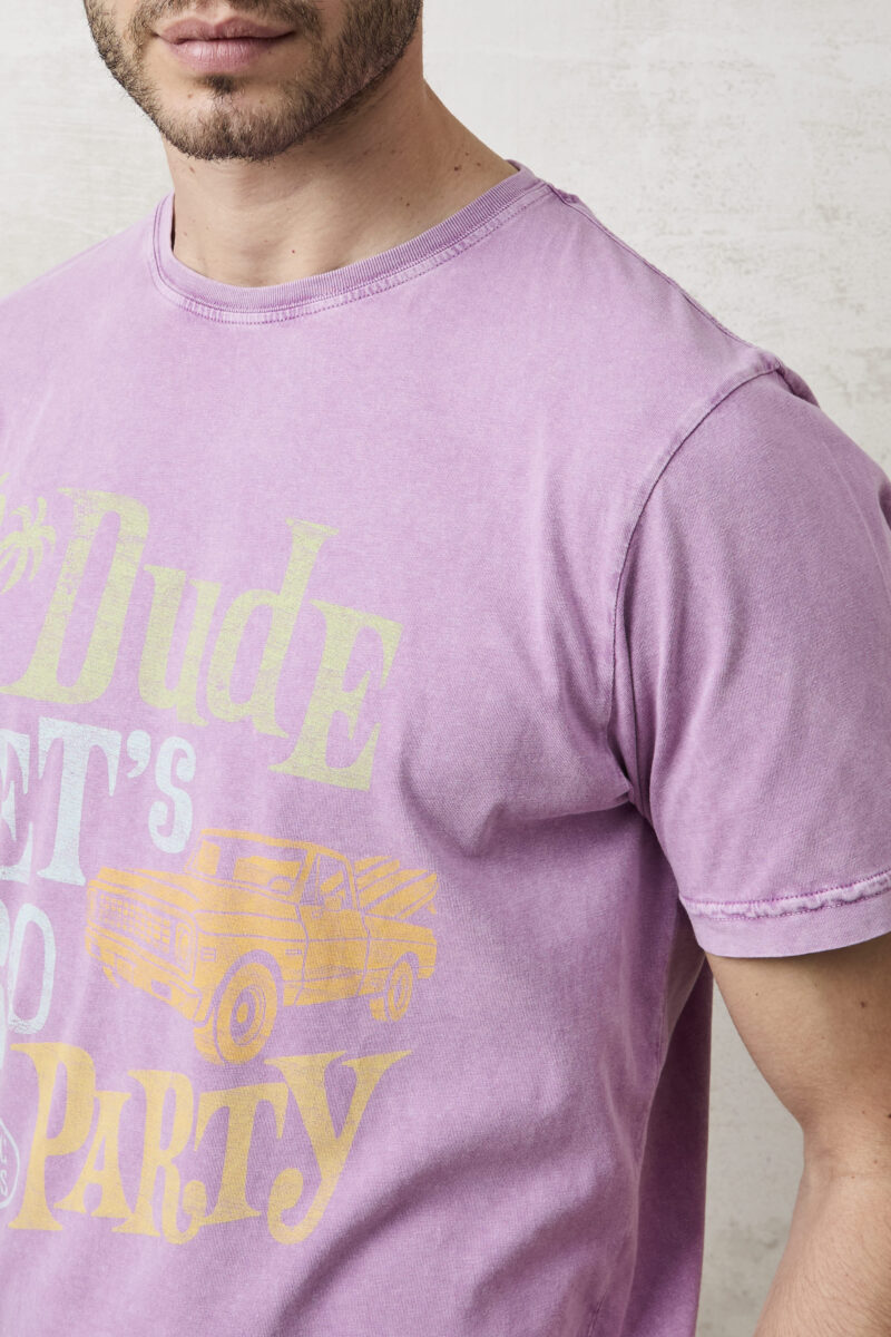 Bowery Nyc 1414 T-Shirt Macchina lilla - Image 7