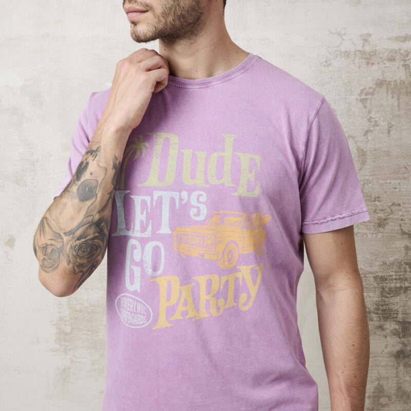 Bowery Nyc 1414 T-Shirt Macchina lilla - Image 8