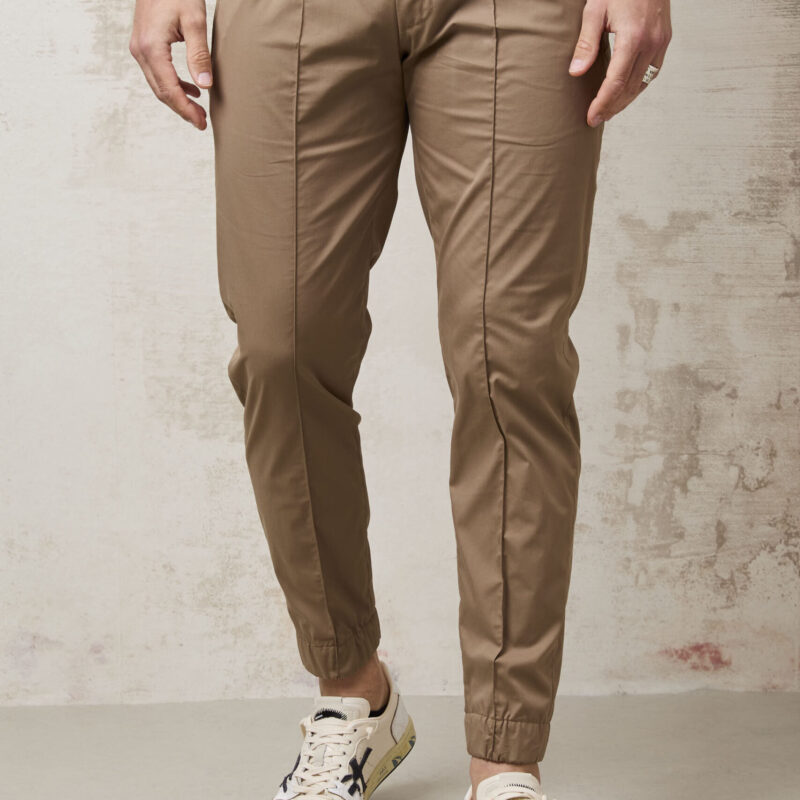 pvnk 1382 Men's Beige Stretch Pants - Comfortable Slim Fit Trousers