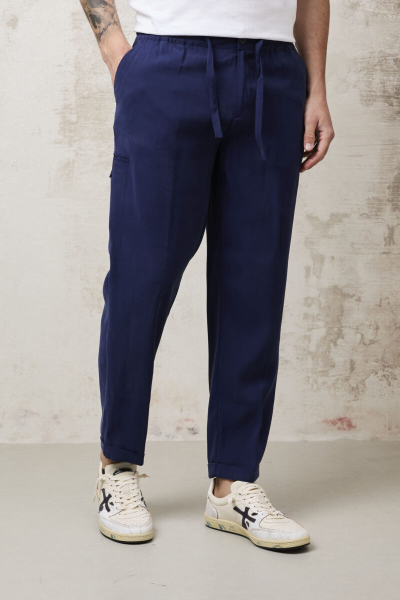 pvnk 1750 Men's Blue Cargo Pants - Stylish & Functional Slim Fit - Image 3