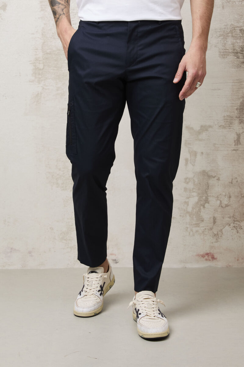 pvnk 1376 Men's Blue Cargo Pants - Stylish & Functional Slim Fit Trousers - Image 2