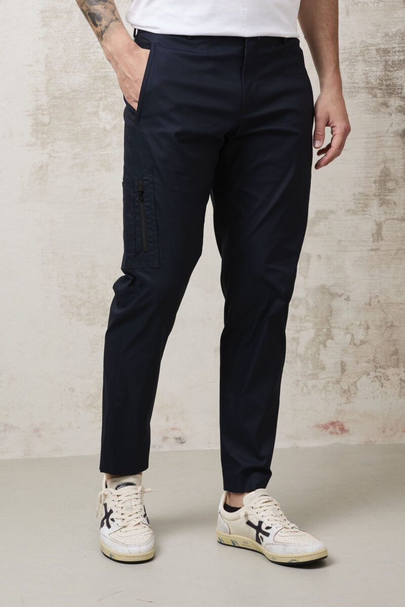 pvnk 1376 Men's Blue Cargo Pants - Stylish & Functional Slim Fit Trousers - Image 3