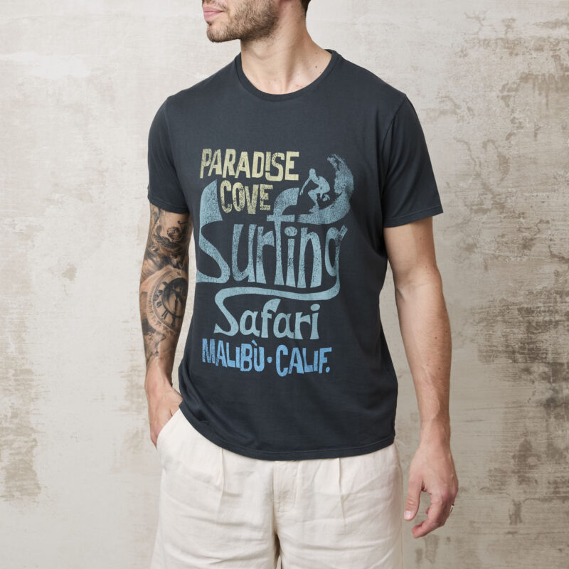 pvnk 1421 Men's Charcoal Surfing Graphic T-Shirt - Trendy & Comfortable Tee - Image 7