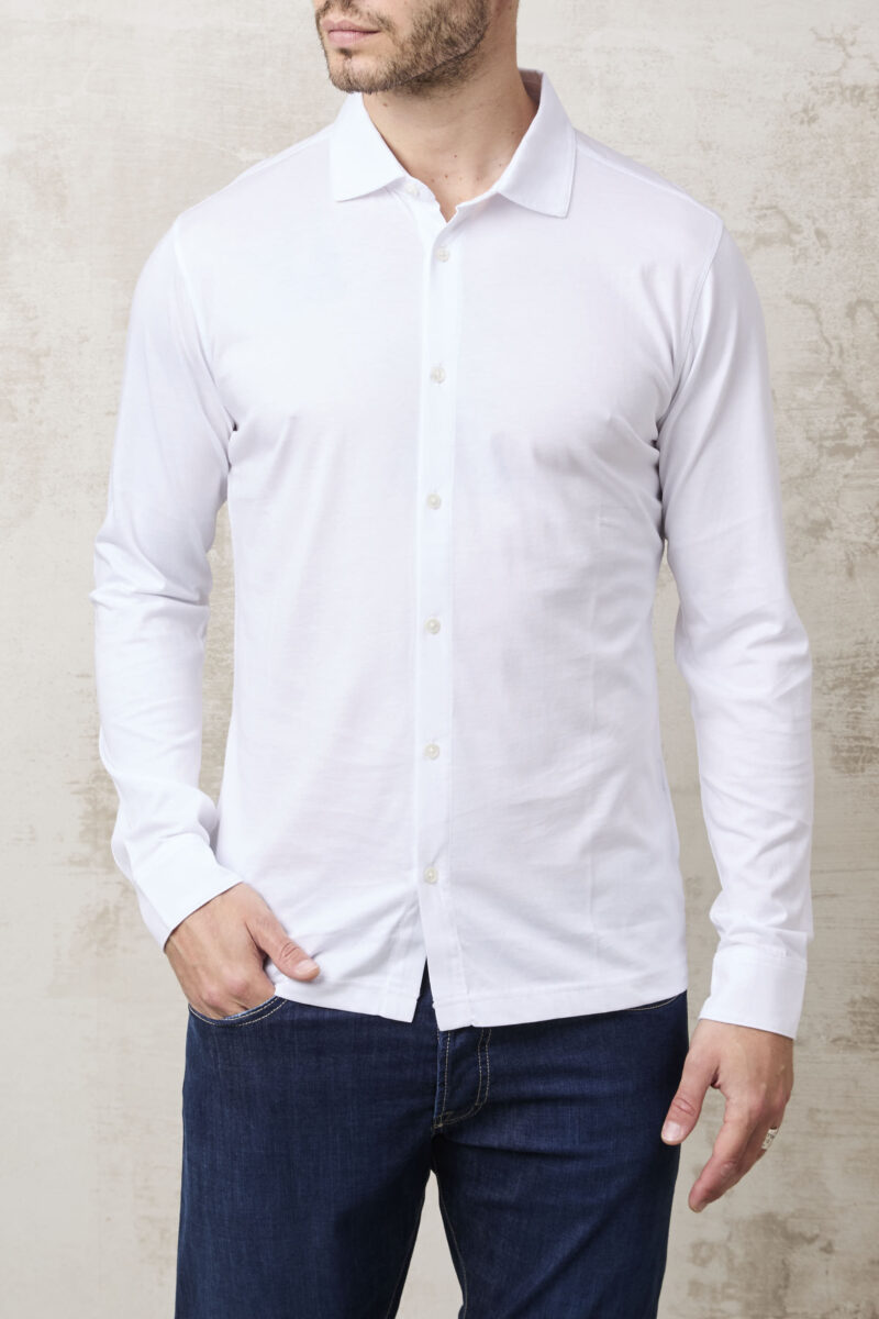 pvnk 1301 Men's White Button-Down Shirt - Elegant & Versatile Casual Shirt