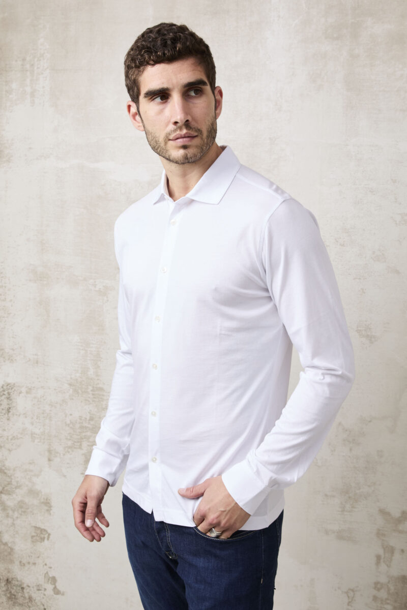 pvnk 1301 Men's White Button-Down Shirt - Elegant & Versatile Casual Shirt - Image 3