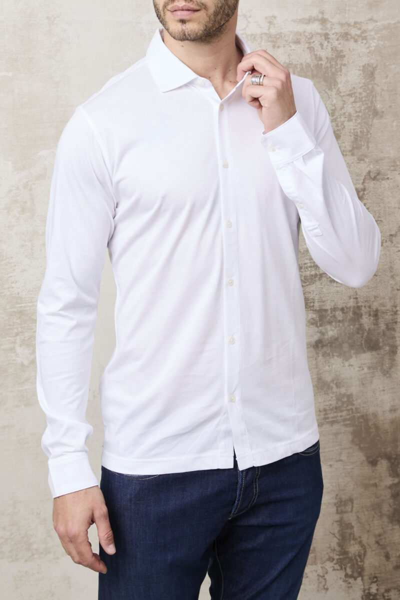 pvnk 1301 Men's White Button-Down Shirt - Elegant & Versatile Casual Shirt - Image 2