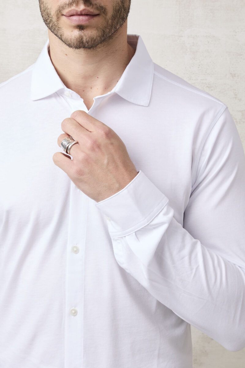 pvnk 1301 Men's White Button-Down Shirt - Elegant & Versatile Casual Shirt - Image 7